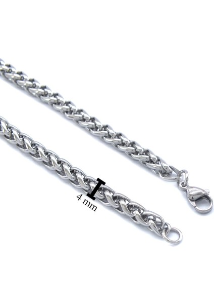 316L Çelik Oval Unisex Zincir Kolye 80 cm ZN-262