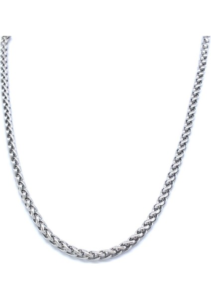 316L Çelik Oval Unisex Zincir Kolye 80 cm ZN-262