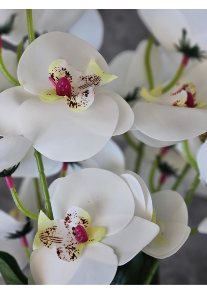 45 cm Yapay Islak Orkide Dekorasyon Beyaz Orkide Demeti indirimleri