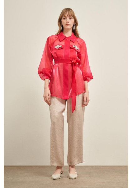 Kadın Organze Kap Fuşya 31022