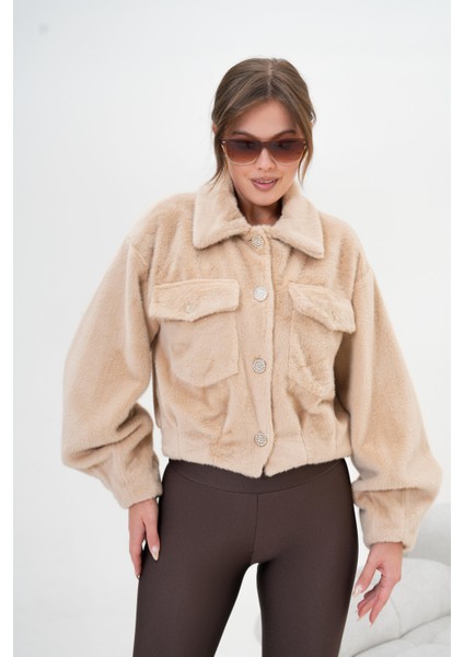 Ftz Kadın Kaşmir Mont Beige 30984