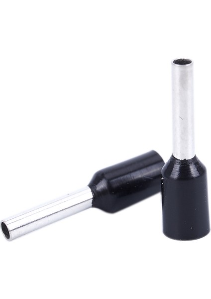 1000X Sıkma Terminali Ön Yalıtımlı Yüksük E1008 18AWG 1.0mm2 Gümüş Siyah (Yurt Dışından)