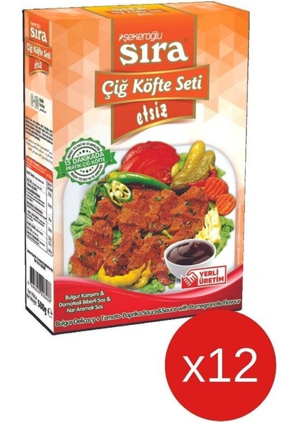 Çiğ Köfte Seti Etsiz 12 x 500 gr ( 12 Adet )