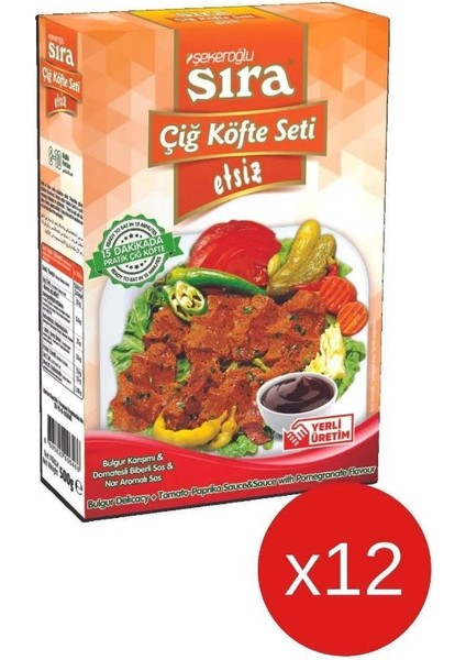 Çiğ Köfte Seti Etsiz 12 x 500 gr ( 12 Adet )