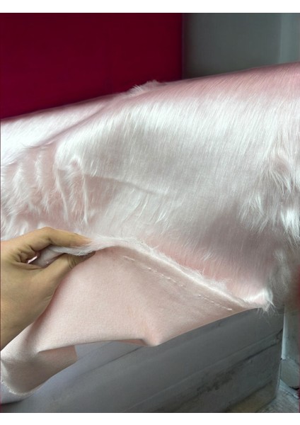 Ymf Peluş Kumaş Uzun Tüylü Pudra Brisa 100X150CM Ev Tekstili fırsatları