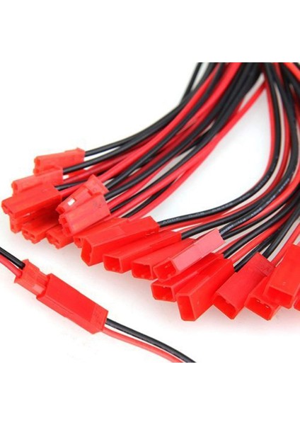 50 Çift 10 cm Jst Konnektör Fiş Kablosu Erkek + Dişi Rc Pil Için, Jst Çift Fiş Kablosu (Yurt Dışından)