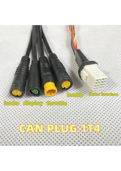 Bafang M400 G330 G510 M620 Tork Motoru 1t4 Montaj Kablosu Fren Ekran Gaz Kelebeği Konnektörü (Uart) (Yurt Dışından)
