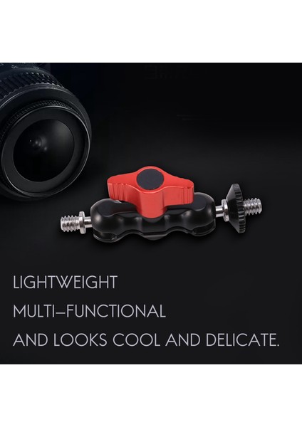 Sihirli 1/4 Inç Kelepçe Çift Bilyalı Kafa Kol Montaj Adaptörü Dslr Kamera LCD Monitör Için (Yurt Dışından) fiyatları