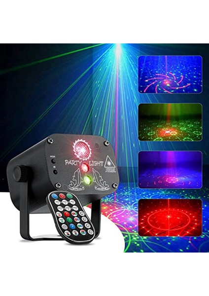 Uzaktan Kumandalı ve Ses Aktivasyonlu Dj Sahne Işıkları, 60 Işık Modlu Disko 3'ü 1 Arada LED Aydınlatma Efekti Modu, (Yurt Dışından) fiyatları