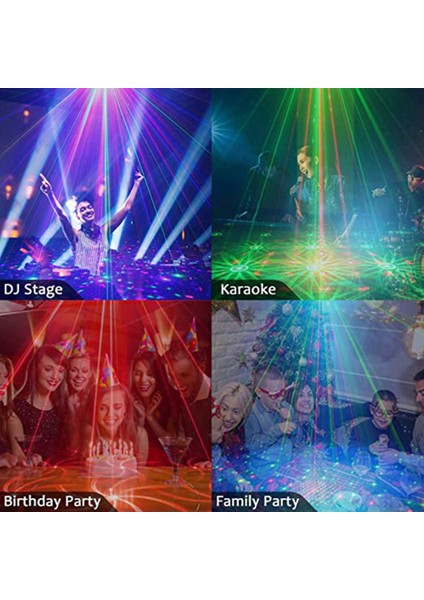Uzaktan Kumandalı ve Ses Aktivasyonlu Dj Sahne Işıkları, 60 Işık Modlu Disko 3'ü 1 Arada LED Aydınlatma Efekti Modu, (Yurt Dışından) indirimleri