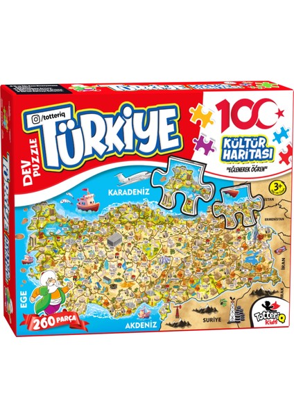 Türkiye Kültür Haritası Puzzle 260 Parça