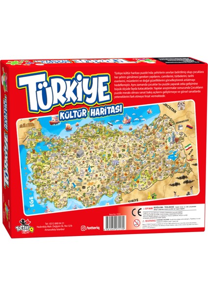 Türkiye Kültür Haritası Puzzle 260 Parça fiyatları