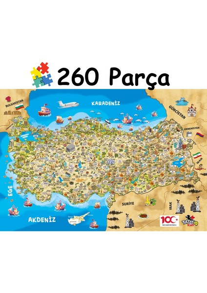 Türkiye Kültür Haritası Puzzle 260 Parça modelleri