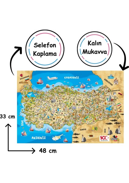 Türkiye Kültür Haritası Puzzle 260 Parça fırsatları
