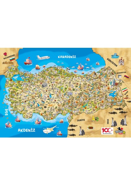 Türkiye Kültür Haritası Puzzle 260 Parça indirimleri