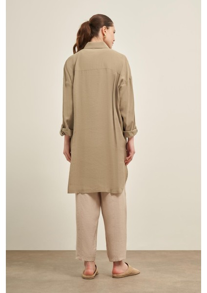 Kadın Cepli Modal Kap Haki 31003