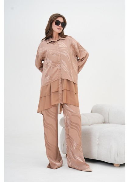 Kadın Jakar Takım Beige 30876 fırsatları