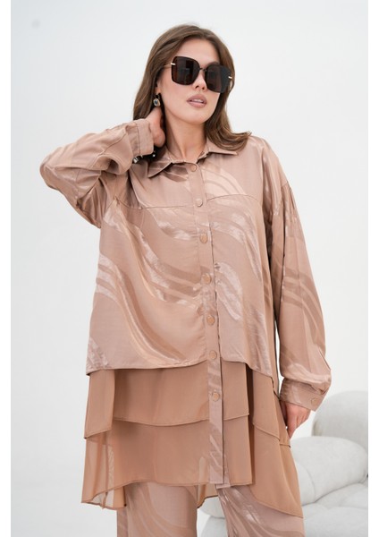 Kadın Jakar Takım Beige 30876 indirimleri