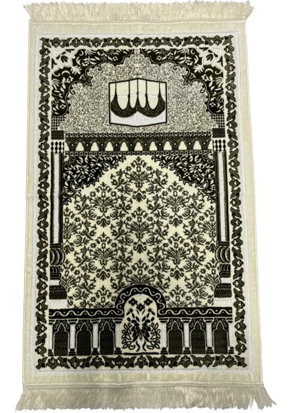 Kabe ve Sütün Desenli Kadife Seccade