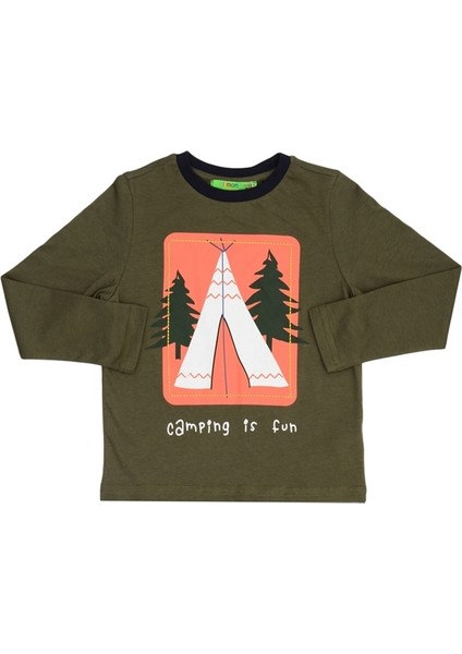 Boyner Limon Uzun Kollu Sweatshirt Eşofman Üstü Camping 3 Yaş 98CM