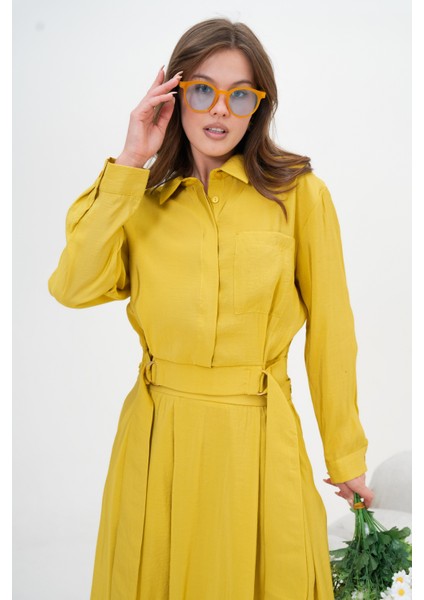 Kadın Modal Etekli Takım Hardal 30714 indirimleri