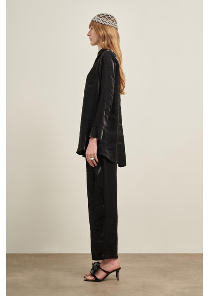 Kadın Parlak Modal Takım Siyah 31002 fırsatları