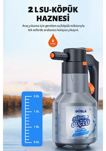 Yeni Model Şarjlı Otomatik Yüksek Basınçlı Oto Araba Yıkama ve Temizleme Köpük Püskürtücü El Pompası fırsatları