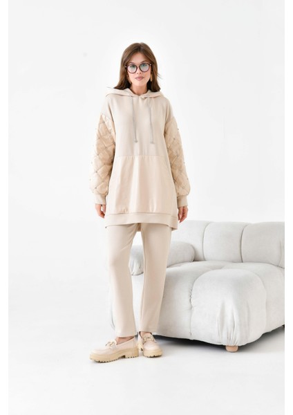 Kadın Kapitone Takım Beige 30942 indirimleri