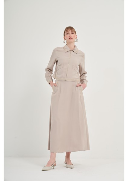 Kadın Etekli Takım Taş 31049