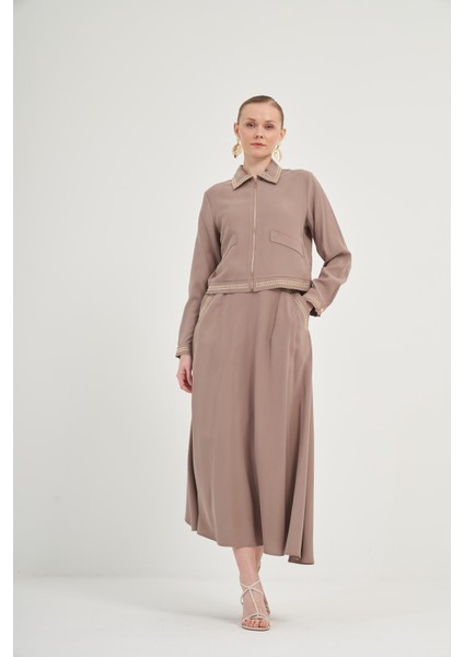 Kadın Etekli Takım Vizon 31049 fiyatları