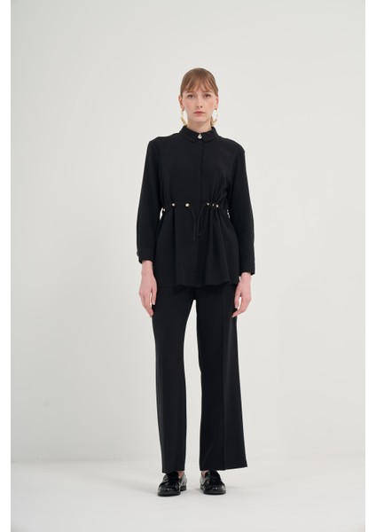 Kadın Pantolonlu Takım Siyah 31031 indirimleri