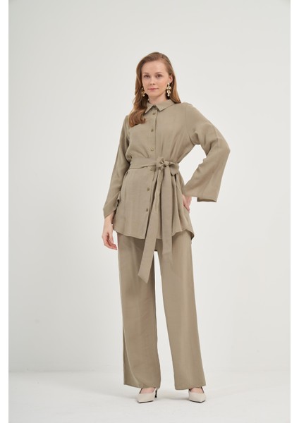 Kadın Modal Pantolonlu Takım Haki 31011