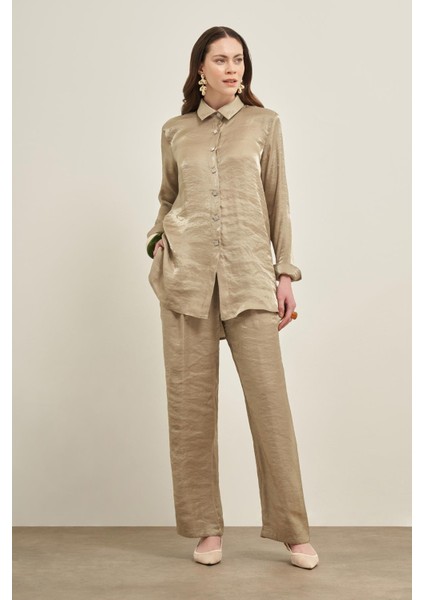 Kadın Parlak Modal Takım Çağla 31002