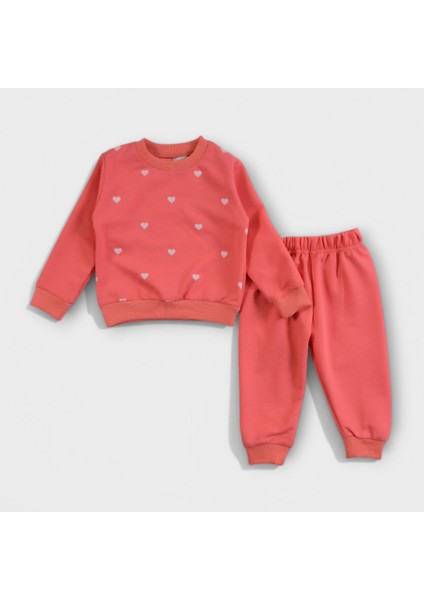 Kalp Baskılı-Penye-2 Li Çocuk Takımı