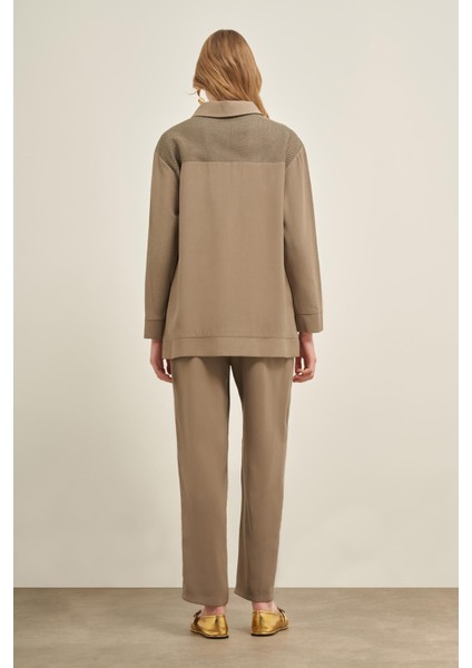 Kadın File Detay Takım Haki 31047 indirimleri