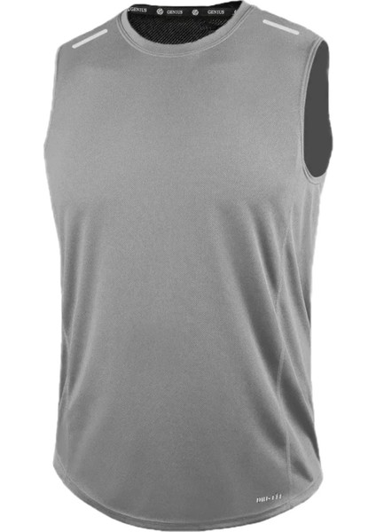 Erkek Nem Emici Hızlı Kuruma Atletik Teknik Performans Sporcu Sıfır Kol T-Shirt Drıfıt-Sıfırkol