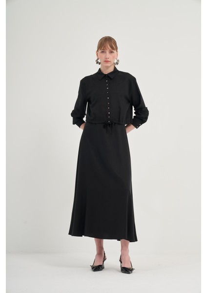 Kadın Etekli Tansel Takım Siyah 31007 fırsatları