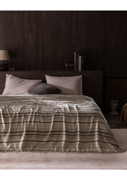 Montjalin Çift Kişilik Yatak Örtüsü - Ekru/toprak