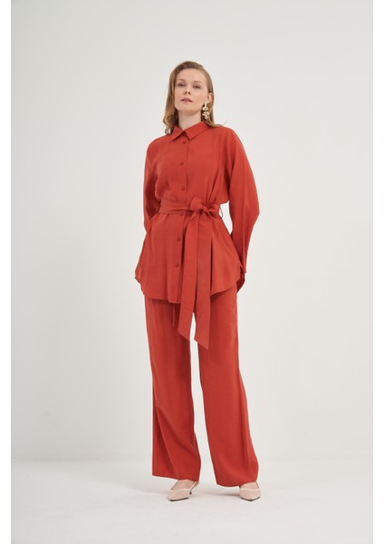 Kadın Modal Pantolonlu Takım Bakır 31011