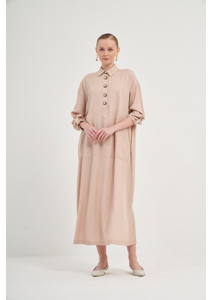 Kadın Tensel Elbise Beige 31004