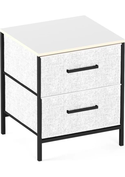 2 Çekmeceli Çok Amaçlı Dolap Komodin Sehpa Gri 1588 modelleri