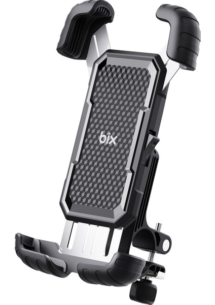 BPH02 360° Derece Ayarlanabilen Gidon Bağlantılı Bisiklet Motosiklet Için Abs 4-7.8" Inç Telefon Tutucu