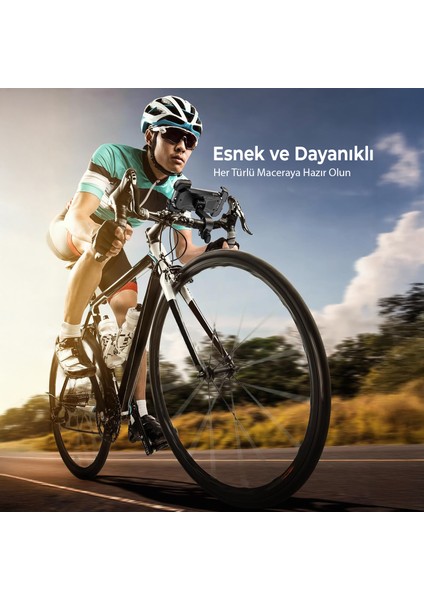 BPH02 360° Derece Ayarlanabilen Gidon Bağlantılı Bisiklet Motosiklet Için Abs 4-7.8" Inç Telefon Tutucu indirimleri