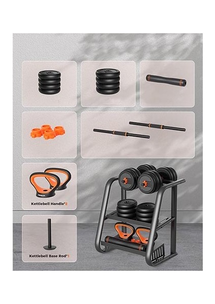 Çok Amaçlı Cement Dambıl Seti 34 kg Barbell Dambıl Çaydanlık Dambıl fiyatları
