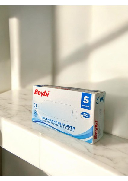 Nitril Pudrasız Mavi Eldiven S Beden - 100'lü fiyatları