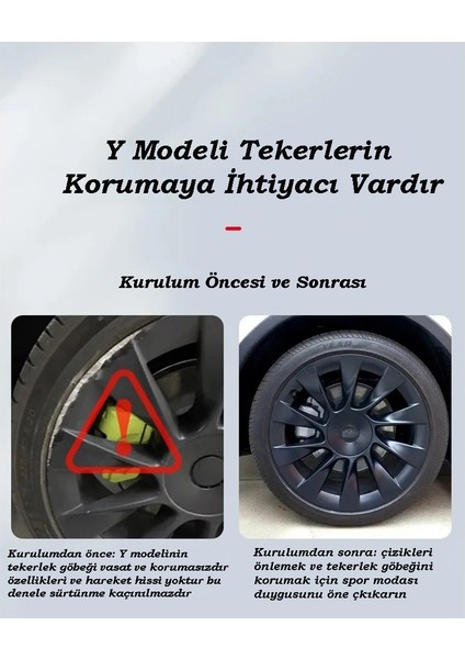 21 Inç Tesla Y Model Jant Kapağı Korumalığı Jant Yama Uberurbine 2021-2023 Tesla Mat Siyah modelleri