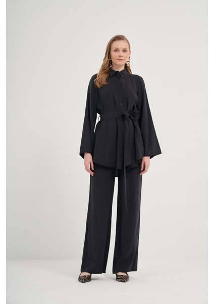 Kadın Modal Pantolonlu Takım Siyah 31011 modelleri
