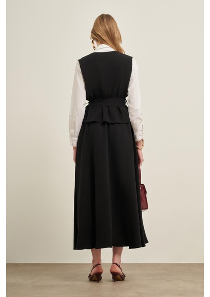 Kadın Yelek Etek Takım Siyah 31034 indirimleri