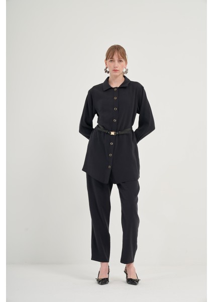 Kadın Pantolonlu Takım Siyah 31035 modelleri
