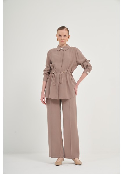 Kadın Pantolonlu Takım Vizon 31031 fiyatları